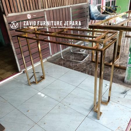 kaki meja konsul stainless gold terbaru