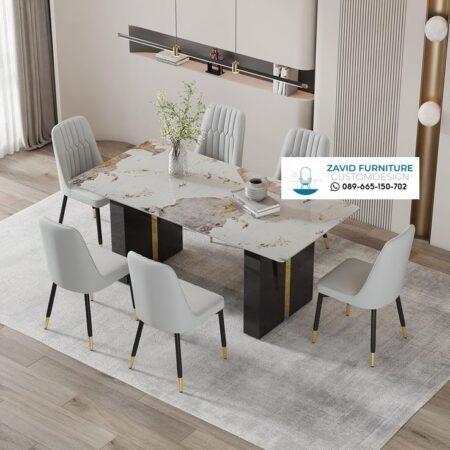 Meja Makan Marmer Elegan Kota Cikarang