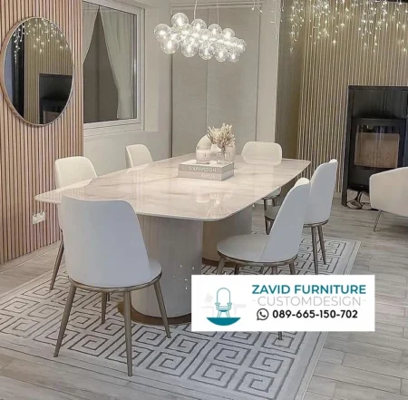 Harga Meja Makan Marmer 6 Kursi